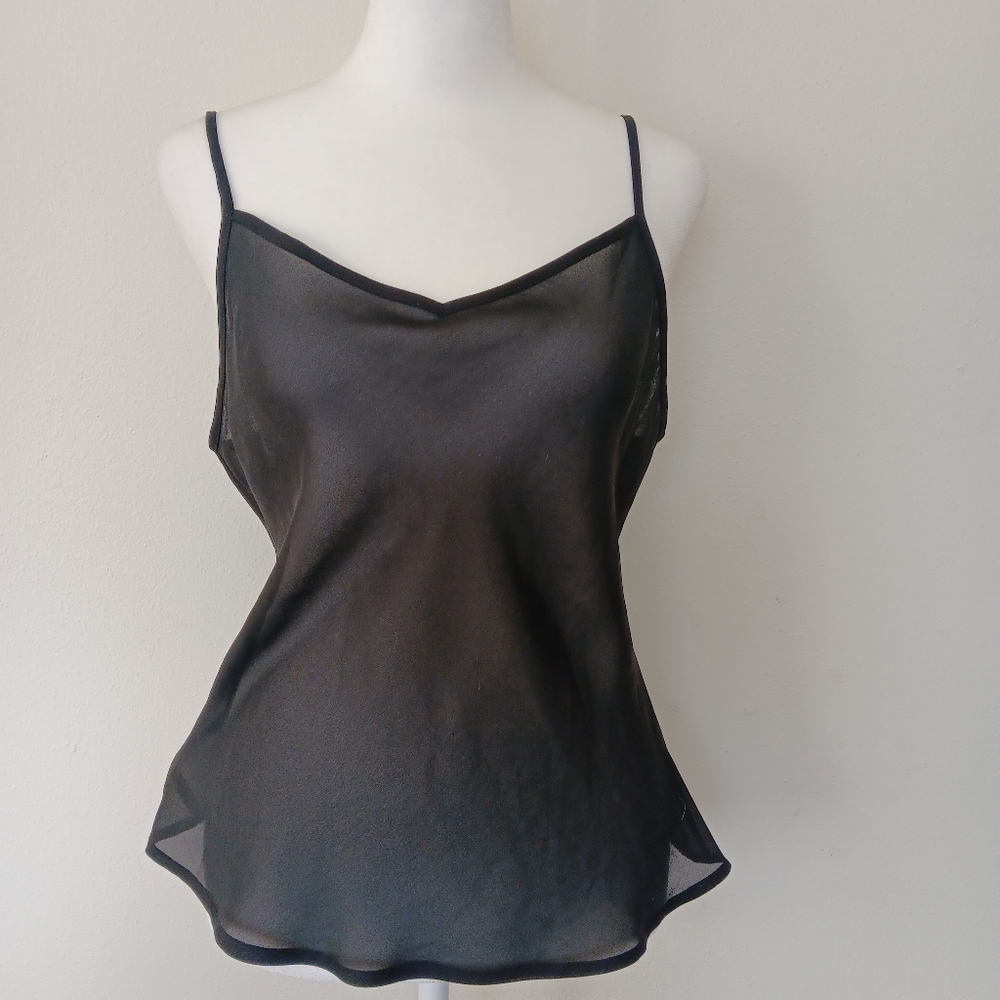 sheer black cami